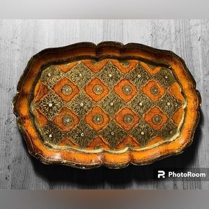 Vintage Antique Wooden Tray